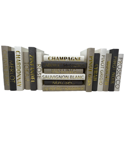 Decorative Wine Book - Off White