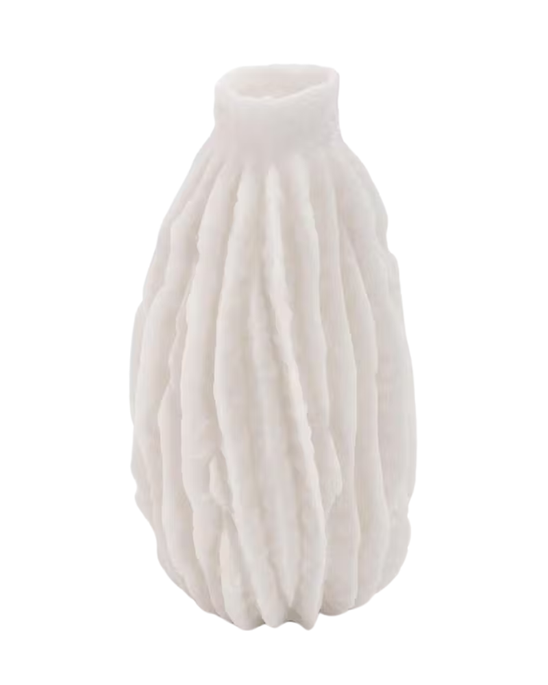 Cacao Opaque Vase - White