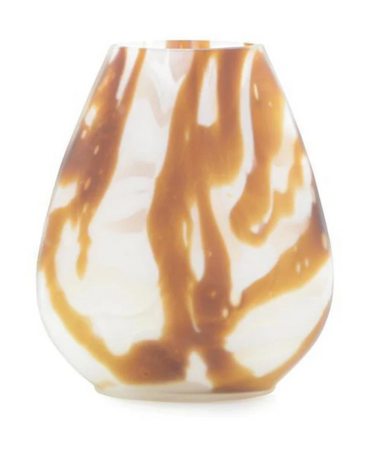 Glass Vase - Caramel and Cream
