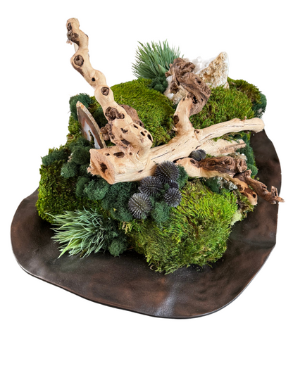 Custom Floral - Brown Bowl