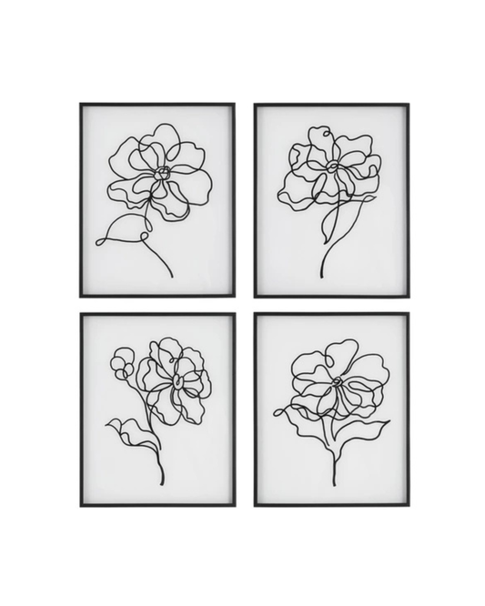 Bloom 20 X 16 inch Framed Prints, Set of 4