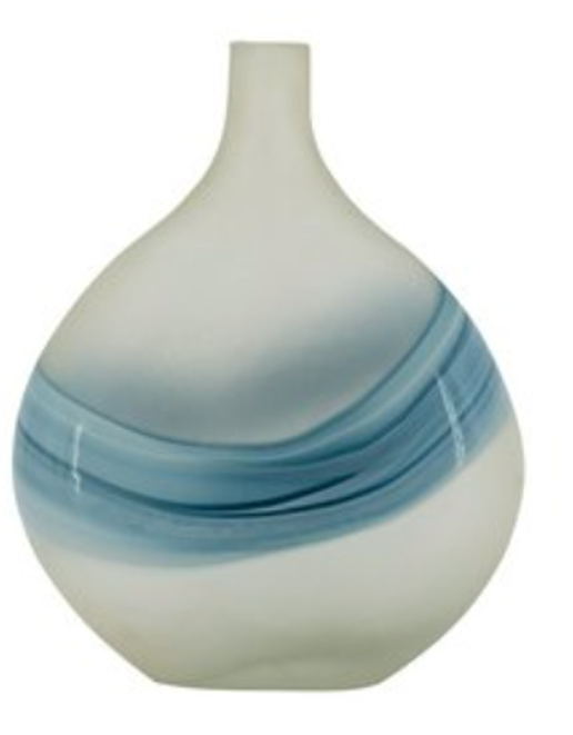 Frosted Blue Vase Small