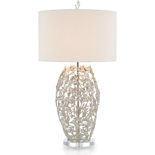 Whispering Grove Lamp – Nickel Leaf